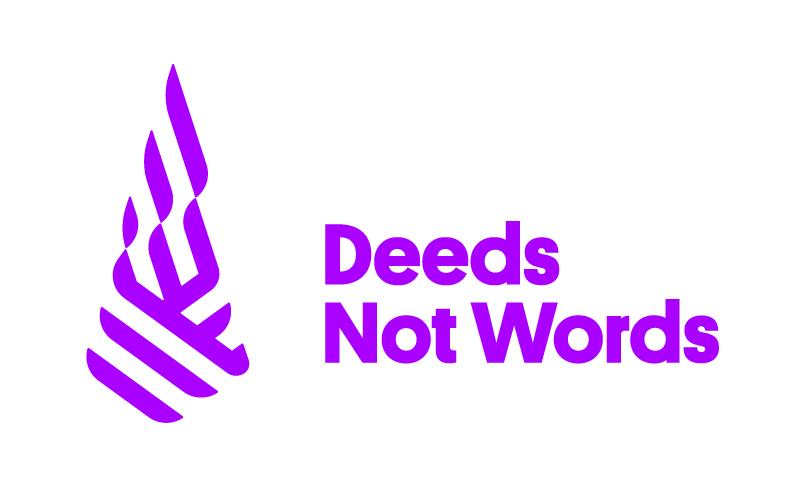 Deeds Not Words logo